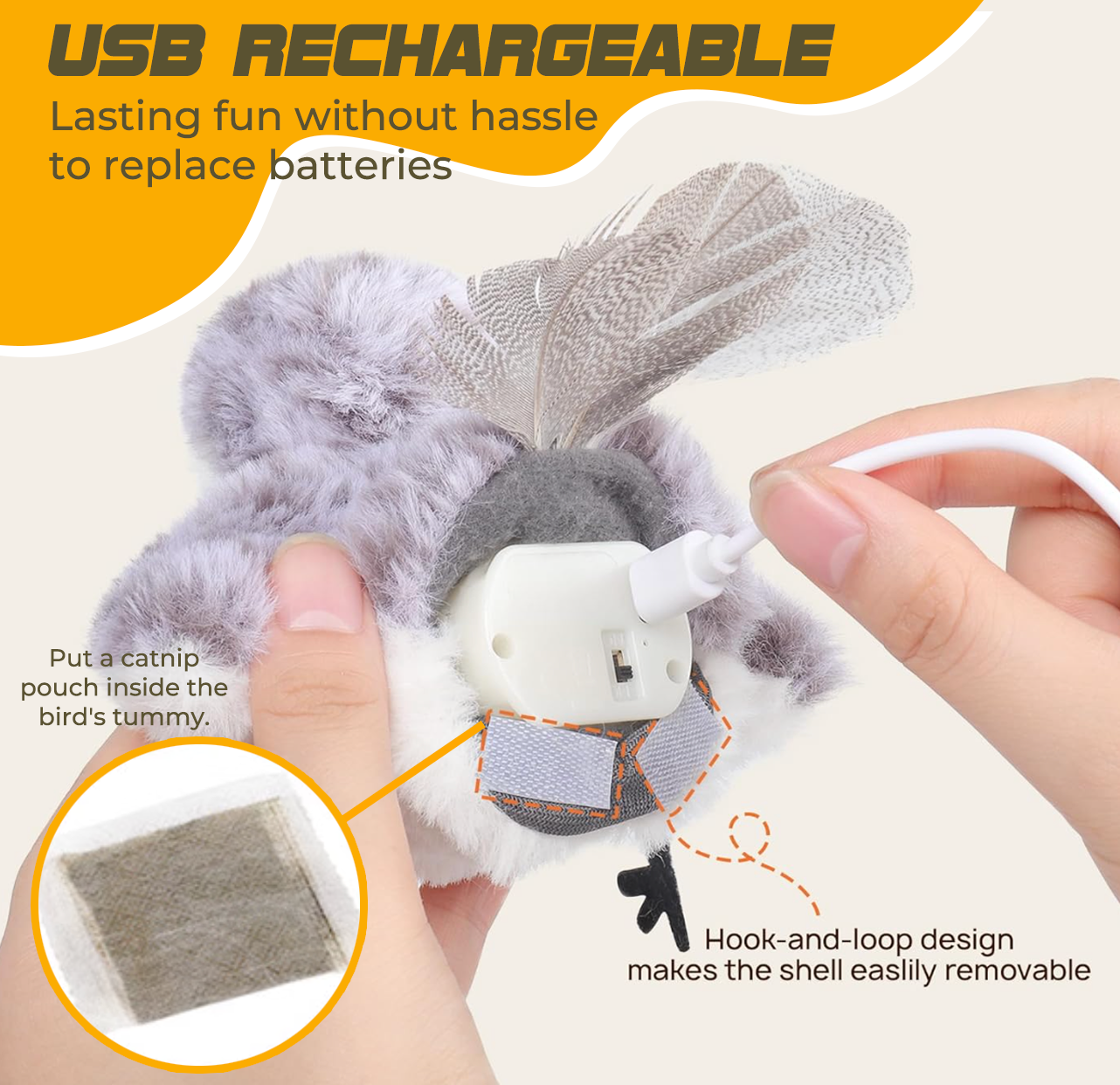 🔥Remifa™︎ Flapping Bird Cat Toy