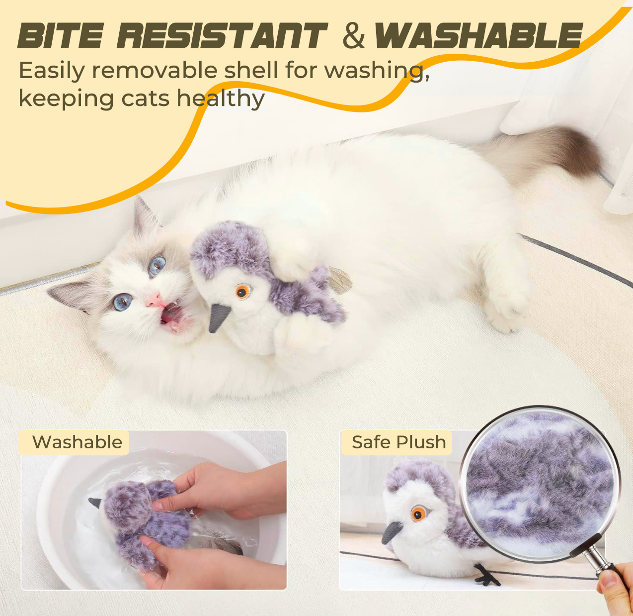 🔥Remifa™︎ Flapping Bird Cat Toy