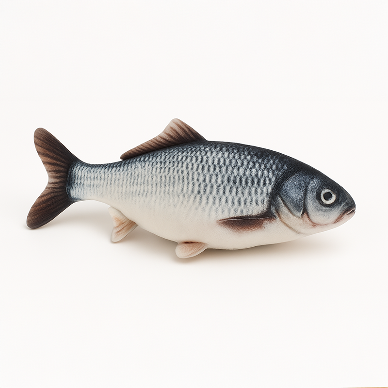 Cat Wagging Fish Realistic Plush